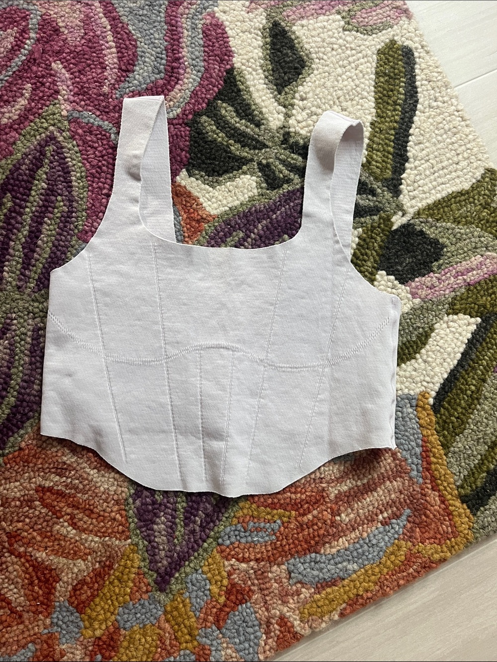 NWOT FREE PEOPLE VIOLET Square-Neck Cropped Tank Top